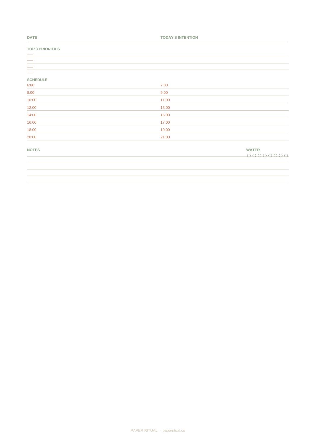 Complete Printables Bundle — All 8 Sheets